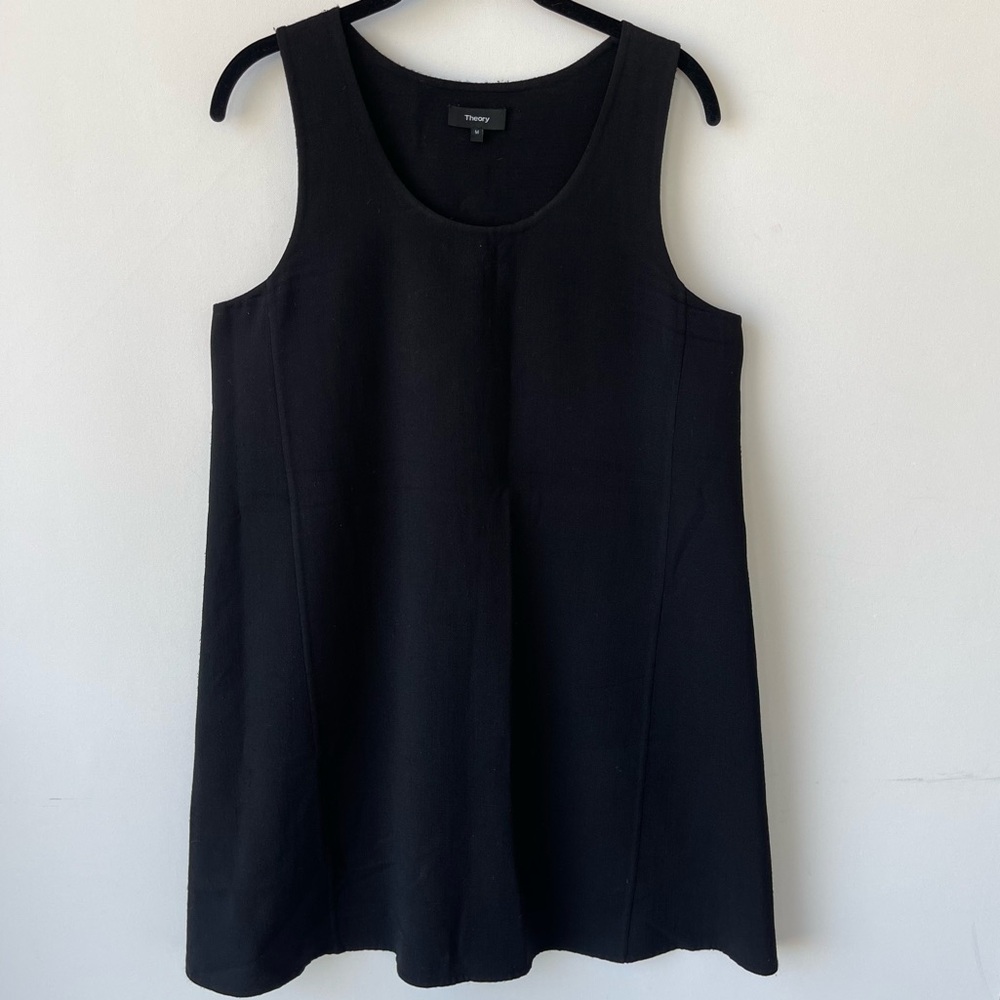 Theory Women’s Virigin Wool Blend Sleeveless Dress in Black size medium